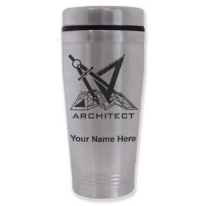 lasergram 16oz commuter mug, architect symbol, personalized engraving included