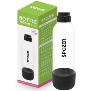 spozer extra carbonating bottles for sparkling water makers, 1-liter carbonating bottles, bpa-free, one can
