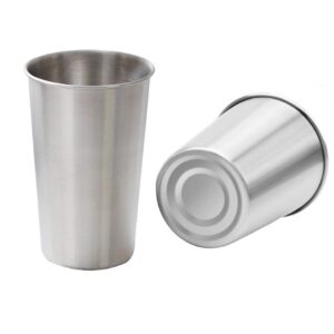 hoshen 2pcs stainless steel cone cup, beverage cup, 16 ounces capacity, suitable for bars, houses, picnics