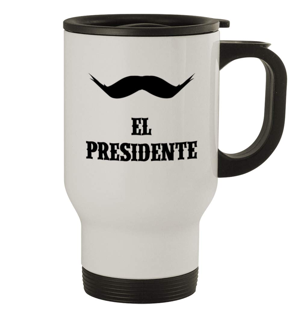 Middle of the Road El Presidente #135 - A Nice Funny Humor 14oz White Travel Mug