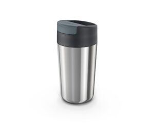 joseph joseph sipp stainless steel insulated travel mug, hygienic leakproof reusable vacuum thermal mug, coffee & tea insulated cup - 16 fl. oz