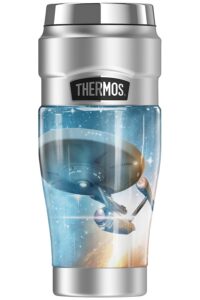 thermos star trek the final frontier stainless king stainless steel travel tumbler, vacuum insulated & double wall, 16oz