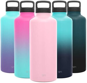 simple modern water bottle, 84oz lid, blush