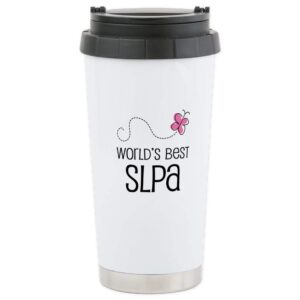 cafepress world's best slpa stainless steel travel mug stainless steel travel mug, insulated 20 oz. coffee tumbler