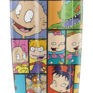 Logovision Rugrats Character Squares Stainless Steel 20 oz Travel Tumbler, Vacuum Insulated & Double Wall with Leakproof Sliding Lid