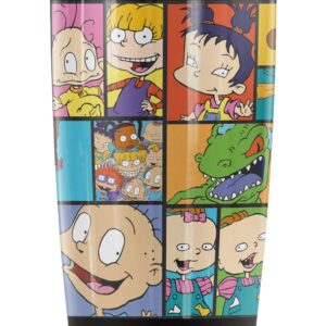Logovision Rugrats Character Squares Stainless Steel 20 oz Travel Tumbler, Vacuum Insulated & Double Wall with Leakproof Sliding Lid