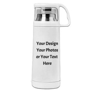 zmvise custom your logo personalized water bottle coffee travel mug drink thermos cup 12 ounce 350ml