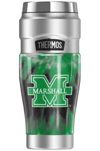 thermos marshall university official tie-dye stainless king stainless steel travel tumbler, vacuum insulated & double wall, 16oz