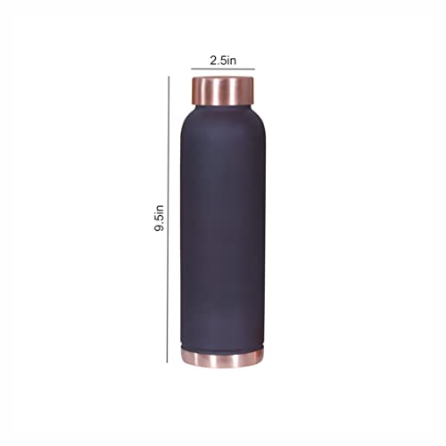 AVA DESIGNZ Copper Water Bottle (950ml) | 100% Pure Copper Bottle | BPA Free & Non Toxic Water Bottle with Anti Oxidant Properties of Copper | Matt Brown