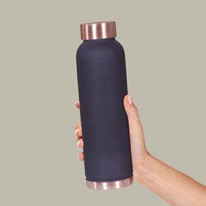 AVA DESIGNZ Copper Water Bottle (950ml) | 100% Pure Copper Bottle | BPA Free & Non Toxic Water Bottle with Anti Oxidant Properties of Copper | Matt Brown