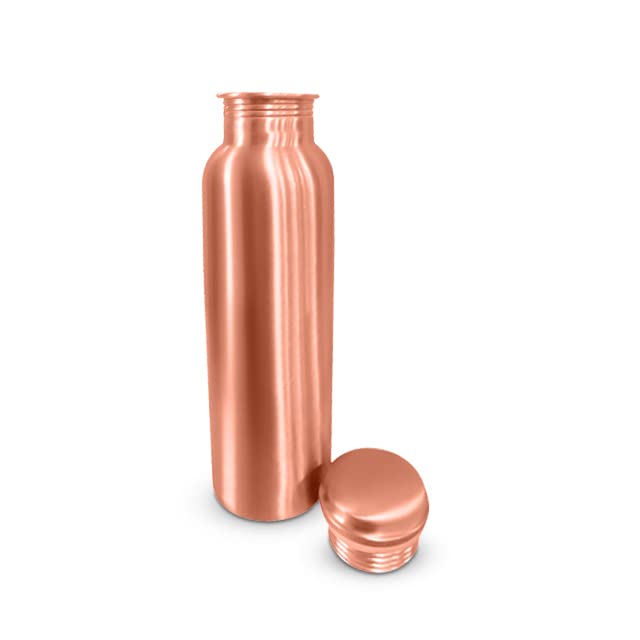 Copper Water Bottle For Drinking -34 Oz 100% Pure Copper Bottle - Leak Proof Ayurvedic Bottle - Pure Copper Water Vessel - Copper Water Bottles - Copper Bottle For Drinking Water - Copper Vessel