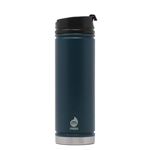 Mizu - V7 Water Bottle | 21 oz. Double Wall Stainless Steel Vacuum Insulated | Wide Mouth with Leak Proof Coffee Lid | Multiple Colors | BPA Free, Midnight