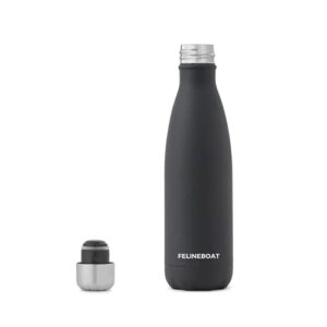 FELINEBOAT Stainless Steel Insulated Water Bottle Triple-Layered Vacuum-Insulated Containers Keeps Drinks Cold for 48 Hours and Hot for 24h BPA-Free Perfect for the Go, 17oz