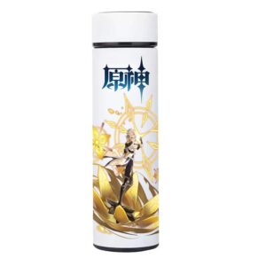 mttm albedo students insulated cup sports water bottle anime genshin impact stainless steel thermos cup