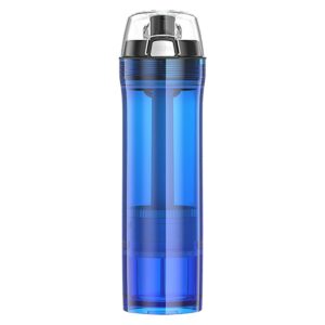 thermos nsf/ansi 53 certified tritan water filtration bottle, 22-ounce, blue
