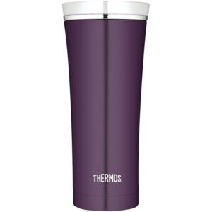 thermos sipp 16 ounce stainless steel travel tumbler, plum