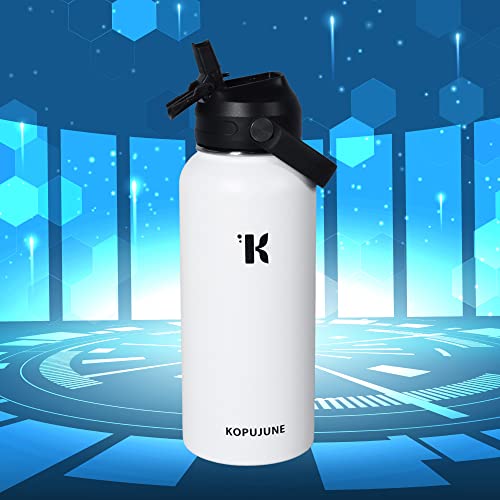 KOPUJUNE Sports Water Bottle, With Stainless Steel,Double Wall Insulated Wide Mouth