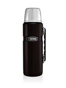 thermos stainless king flask, matt black, 1.2 l