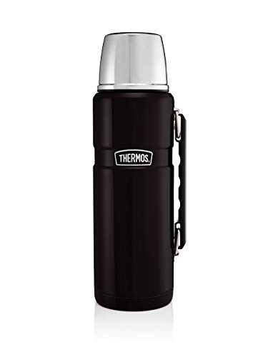 Thermos Stainless King Flask, Matt Black, 1.2 L