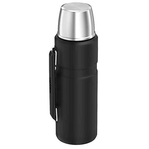 Thermos Stainless King Flask, Matt Black, 1.2 L