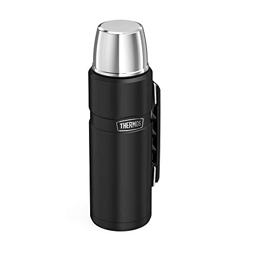 Thermos Stainless King Flask, Matt Black, 1.2 L