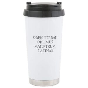 cafepress latin teacher stainless steel travel mug stainless steel travel mug, insulated 20 oz. coffee tumbler
