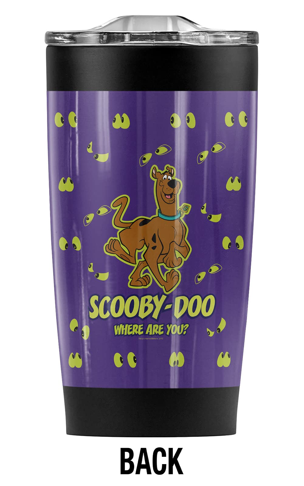 Logovision Scooby-Doo Eyes Upon You Stainless Steel Tumbler 20 oz Coffee Travel Mug/Cup, Vacuum Insulated & Double Wall with Leakproof Sliding Lid | Great for Hot Drinks and Cold Beverages