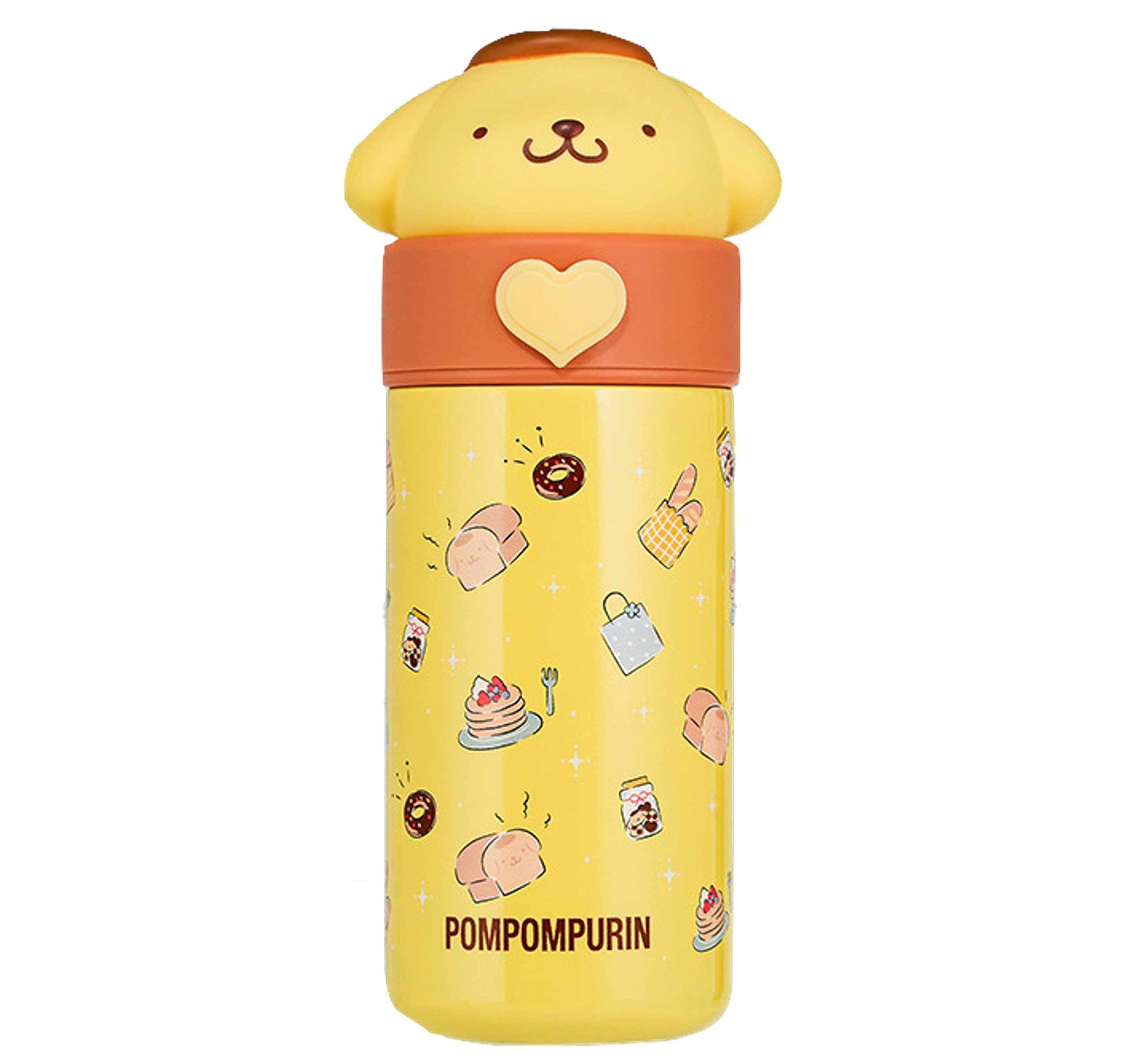 Everyday Delights Sanrio Pom Pom Purin Stainless Steel Insulated Water Bottle 350ml - Yellow