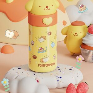 Everyday Delights Sanrio Pom Pom Purin Stainless Steel Insulated Water Bottle 350ml - Yellow
