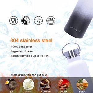 Stainless Steel Vacuum Flask, 750ML/25 oz Double Wall Vacuum Insulated Water Bottle, Portable Travel Vacuum Flask for Outdoor Sports Travel and Office.(Black）