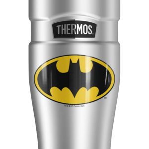 THERMOS Batman Classic Logo, STAINLESS KING Stainless Steel Travel Tumbler, Vacuum insulated & Double Wall, 16oz