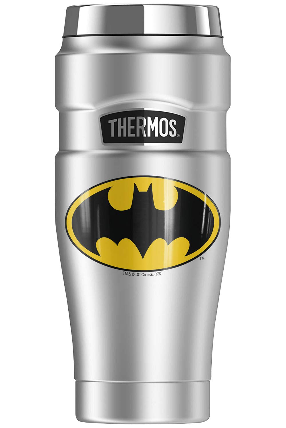 THERMOS Batman Classic Logo, STAINLESS KING Stainless Steel Travel Tumbler, Vacuum insulated & Double Wall, 16oz