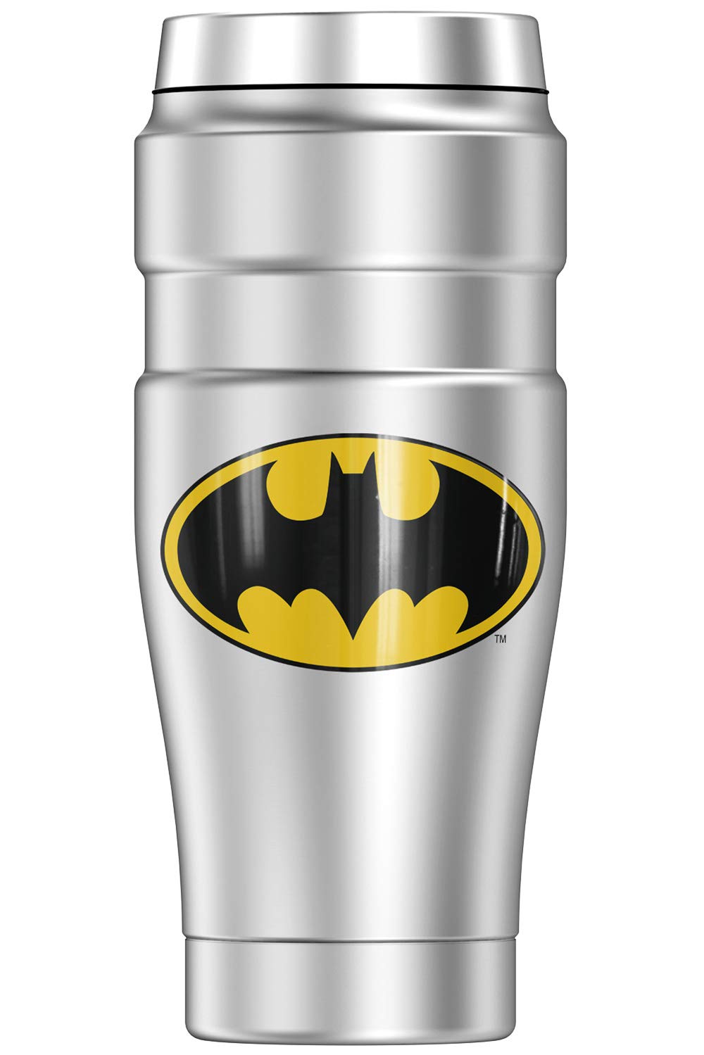 THERMOS Batman Classic Logo, STAINLESS KING Stainless Steel Travel Tumbler, Vacuum insulated & Double Wall, 16oz