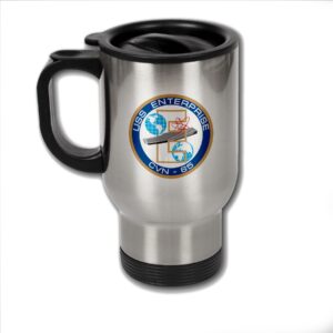 expressitbest stainless steel coffee mug with u.s. navy uss enterprise (cvn-65) emblem (crest)