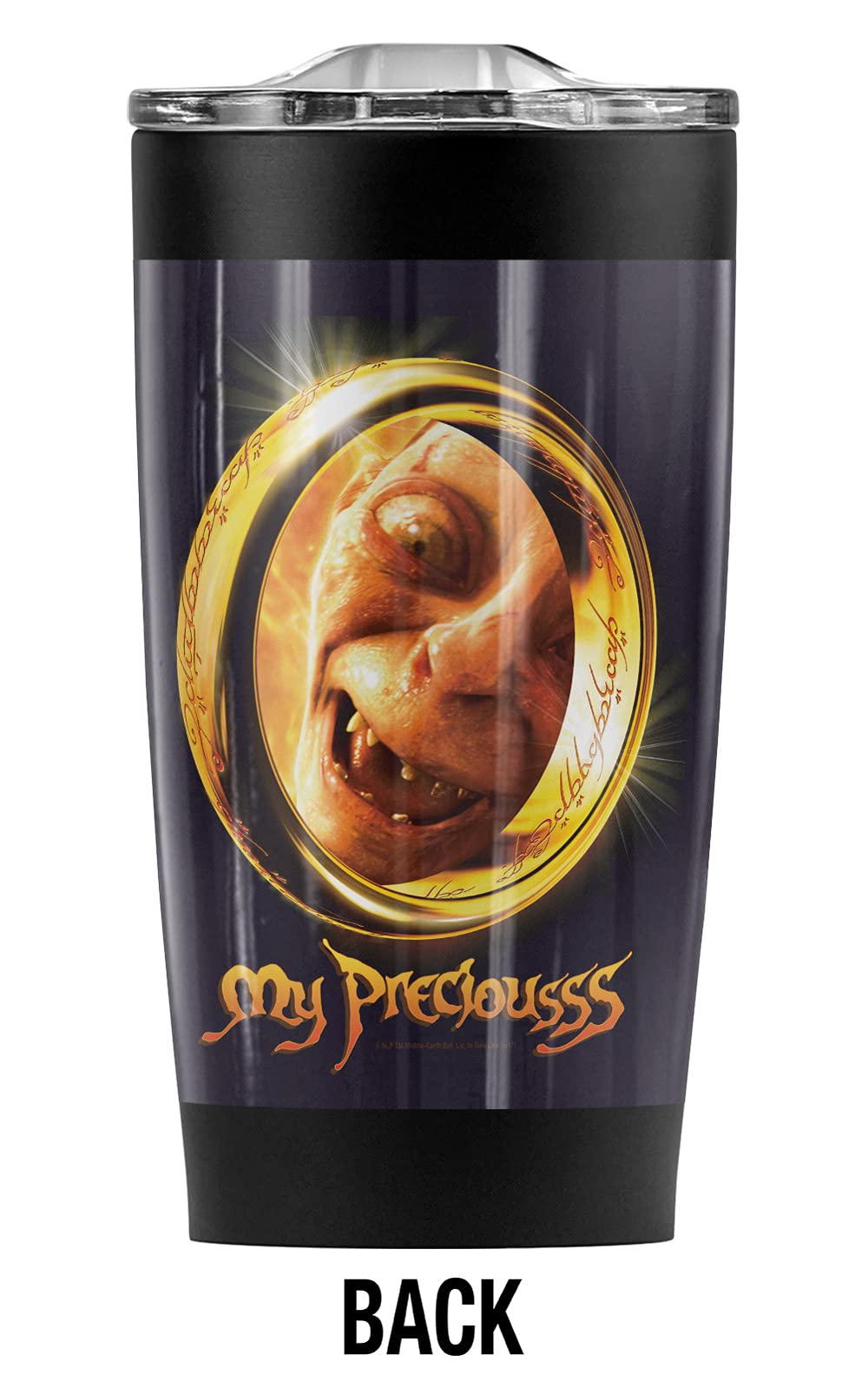 The Lord of the Rings My Precious Stainless Steel Tumbler 20 oz Coffee Travel Mug/Cup, Vacuum Insulated & Double Wall with Leakproof Sliding Lid | Great for Hot Drinks and Cold Beverages