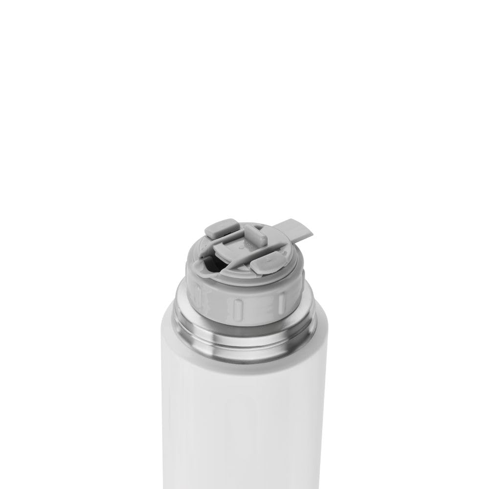 Zwilling Insulated Thermos Flask, Integrated Cup, Double Wall Insulation, 1 L, Height: 28 cm, 1 cm, White