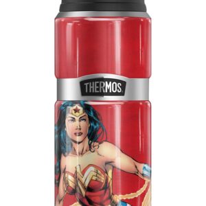 Wonder Woman Character, THERMOS STAINLESS KING Stainless Steel Drink Bottle, Vacuum insulated & Double Wall, 24oz