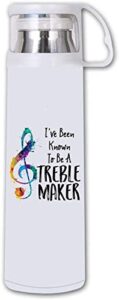 ffgjhynghyswda double wall stainless steel vacuum insulated water bottle teacher music gift music teacher gift idea funny music mug i've been known to be a treble maker mug (500ml)