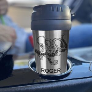 LaserGram 16oz Coffee Travel Mug, Freemason Symbol, Personalized Engraving Included (Stainless)