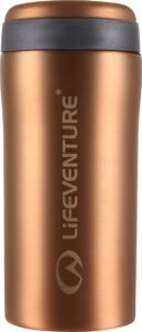 lifeventure thermal mug, leakproof & vacuum insulated reusable coffee travel cup, 300ml, copper