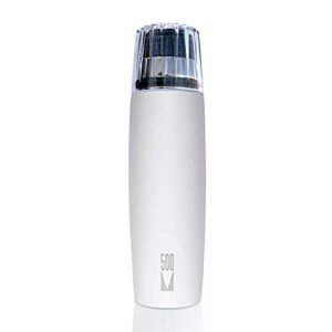 simple clean stuff-v500-stainless steel bottle, triple layer insulate vacuum travel thermos, w/crystaline cup-perfect for wine, cocktails, beverages like tea/coffee-hot 18 hrs/cold 48 hrs-500ml/16.9oz