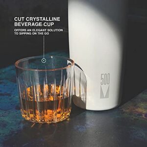 Simple Clean Stuff-V500-Stainless Steel Bottle, Triple Layer Insulate Vacuum Travel Thermos, w/Crystaline Cup-Perfect for Wine, Cocktails, Beverages like Tea/Coffee-Hot 18 hrs/Cold 48 hrs-500ml/16.9oz