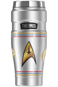 thermos star trek delta shields through time stainless king stainless steel travel tumbler, vacuum insulated & double wall, 16oz