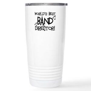 cafepress worlds best band director travel mug stainless steel travel mug, insulated 20 oz. coffee tumbler