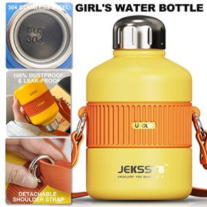 JEKSSTB Stainless Steel Insulated Water Bottle - 13 oz Sports Water Bottle for Kids and Adults - Double Walled Vacuum Sealed Thermal Bottle for Hot and Cold Drinks - Perfect for Outdoor Activities