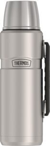 thermos stainless king 40 ounce and 68 ounce vacuum-insulated beverage bottles, matte steel