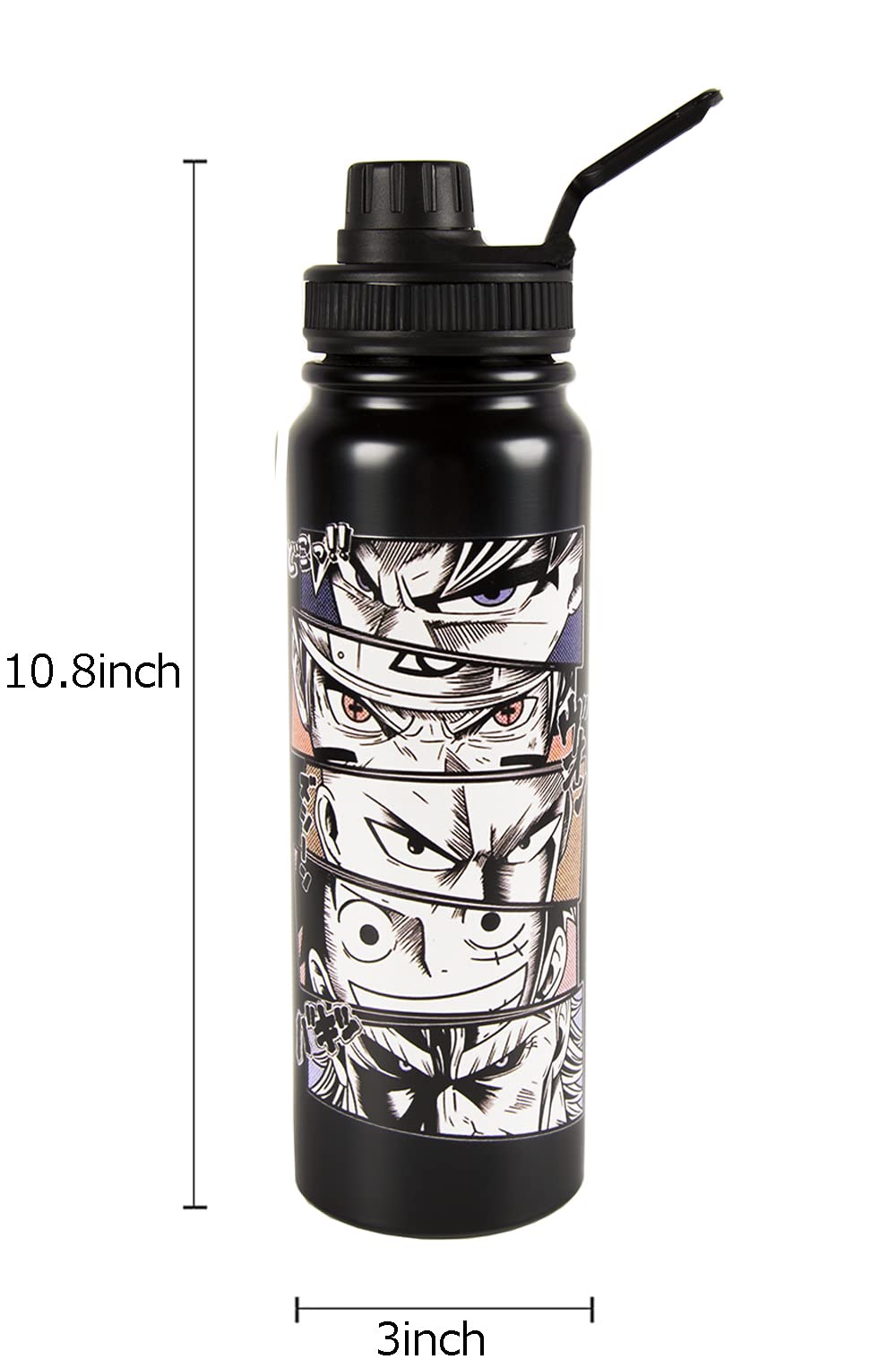 Maxerkeep japanese anime Stainless Steel Water Bottle 28oz 800ml Keeps Liquids Hot or Cold Kid School