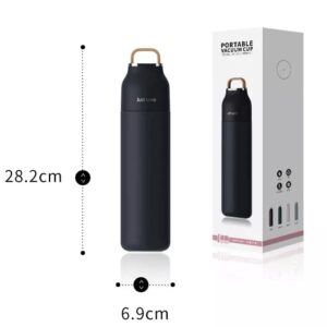 Stainless Steel Vacuum Insulated Water Bottle With Handle Lid - 500ml - Modern, Minimalist And Sleek Design (Green)