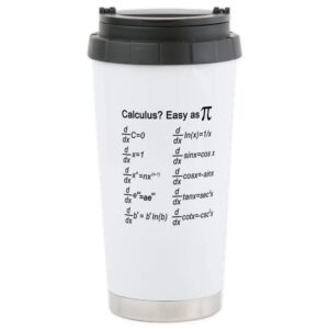 cafepress math stainless steel travel mug stainless steel travel mug, insulated 20 oz. coffee tumbler