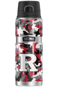 thermos rutgers university official camo stainless king stainless steel drink bottle, vacuum insulated & double wall, 24oz
